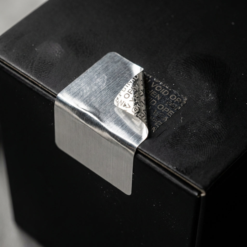 Tamper-evident security seal labels with void pattern protection