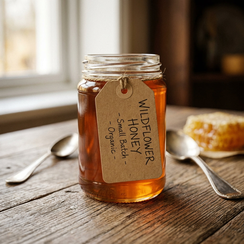 Rustic kraft paper labels for natural and eco-friendly packaging