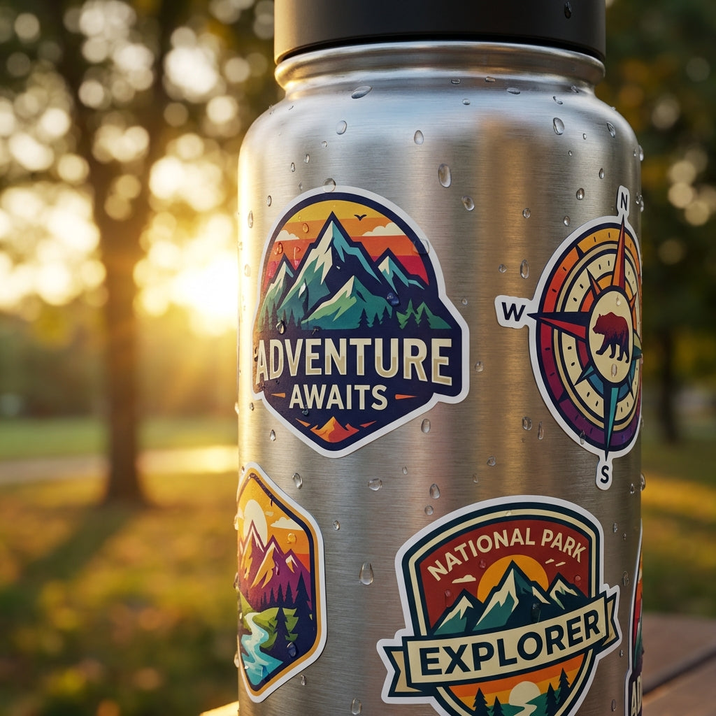 Weatherproof vinyl labels and stickers for outdoor durability