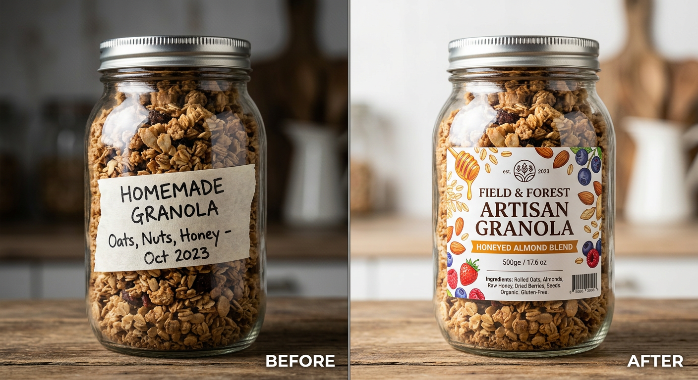 1000 custom labels paper stock example