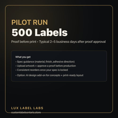 Product labels on jars and packaging (label bundle example)