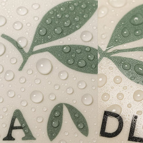 Finish selection close-up (die-cut labels and stickers)